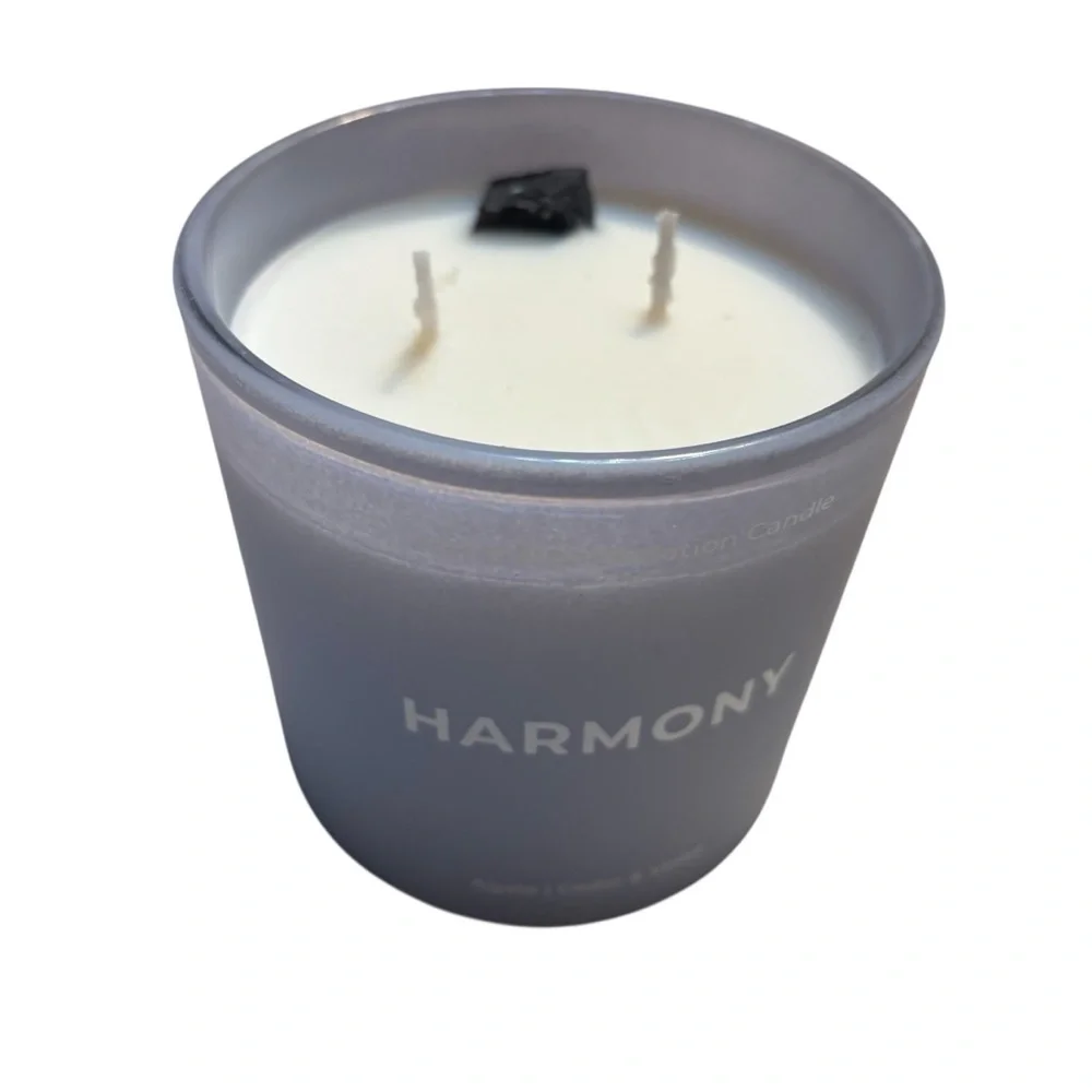 NEW Jill & Ally Harmony Candle Agate Crystal Manifestation Cedar Violet Scented